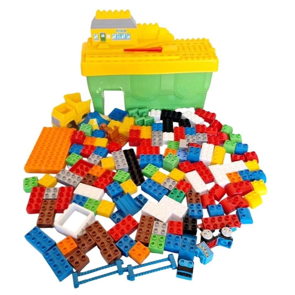 Mega Bloks Knapford Station Case Thomas & Friends 140 Pc Incomplete Lot